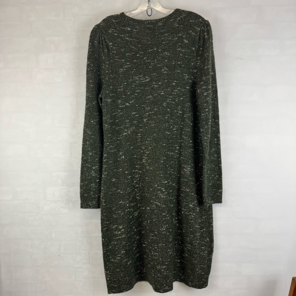 Talbots Womens‎ Green Marled Knit Long Sleeve Sweater Dress Size L NWT - Picture 11 of 12